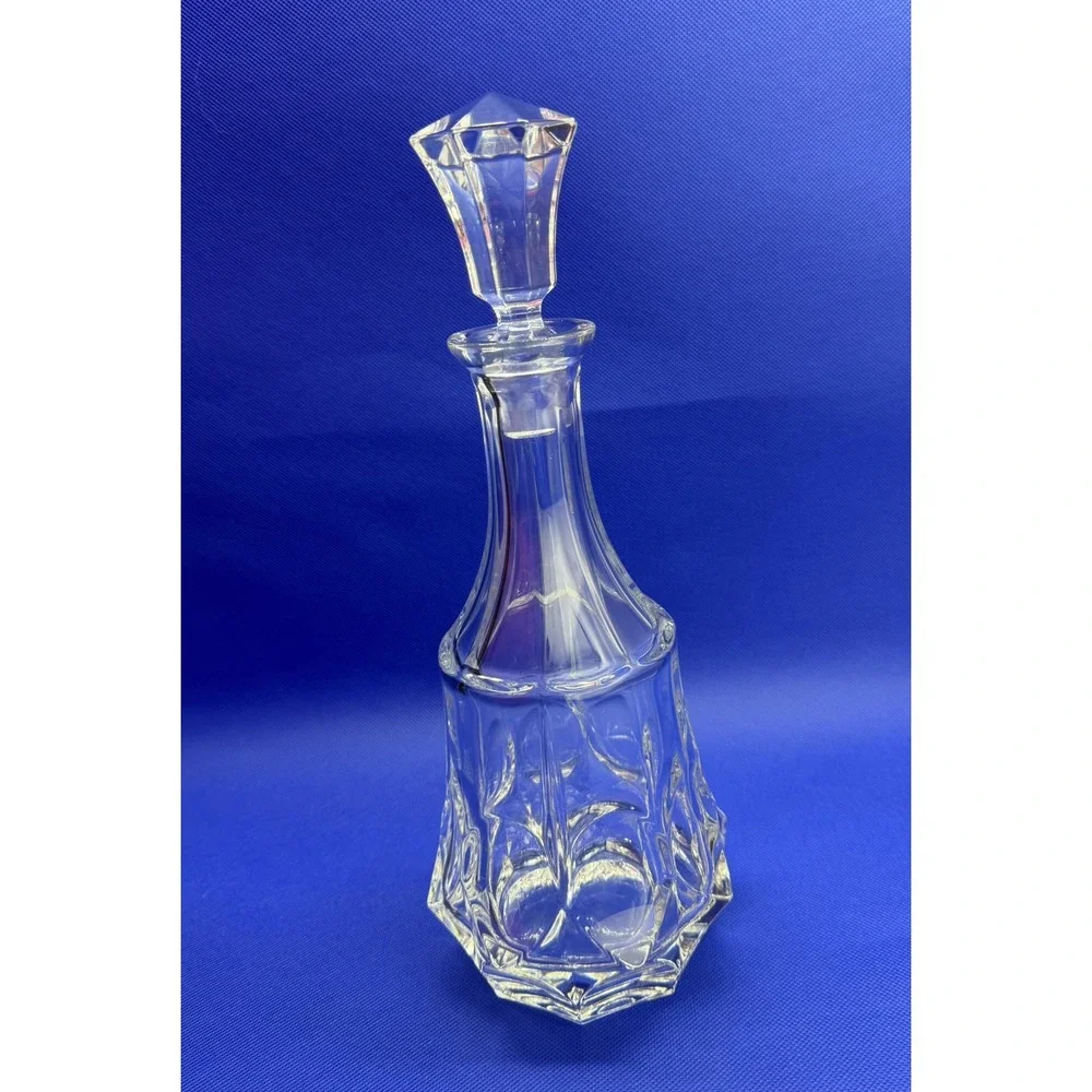 Vintage Bohemian‎ Czech Cut Clear Crystal Glass Wine Decanter